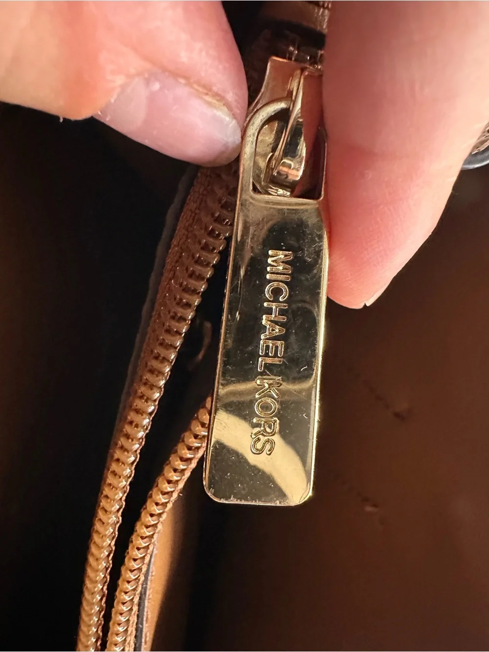 Michael Kors Cream & Brown MK Signature Tote